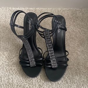 Paprika Size 9 Sparkle Sandal Heels